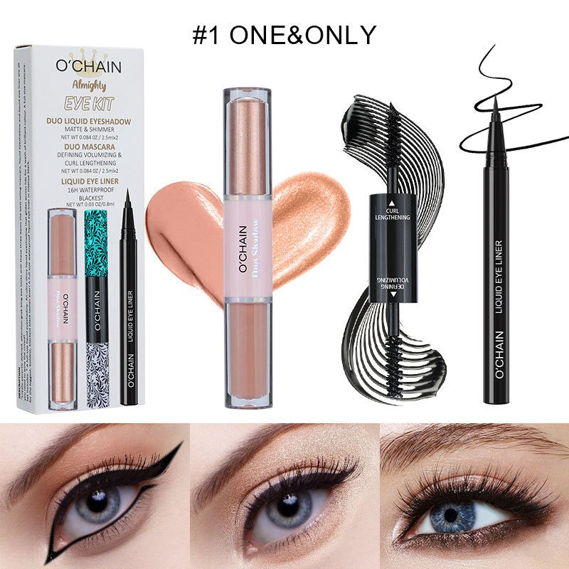 O'CHAI NMascara, long, thick, curling eyeliner, ultra-fine waterproof, non-smudge liquid eyeshadow