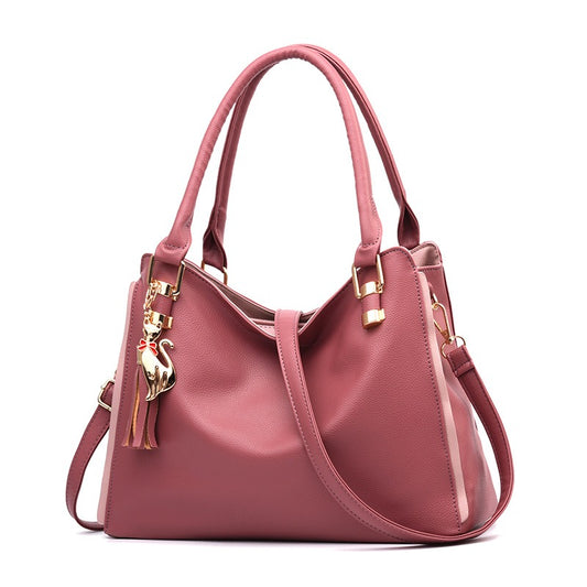 New Fashionable Simple Middle aged Women's Bag Large Capacity Handbag