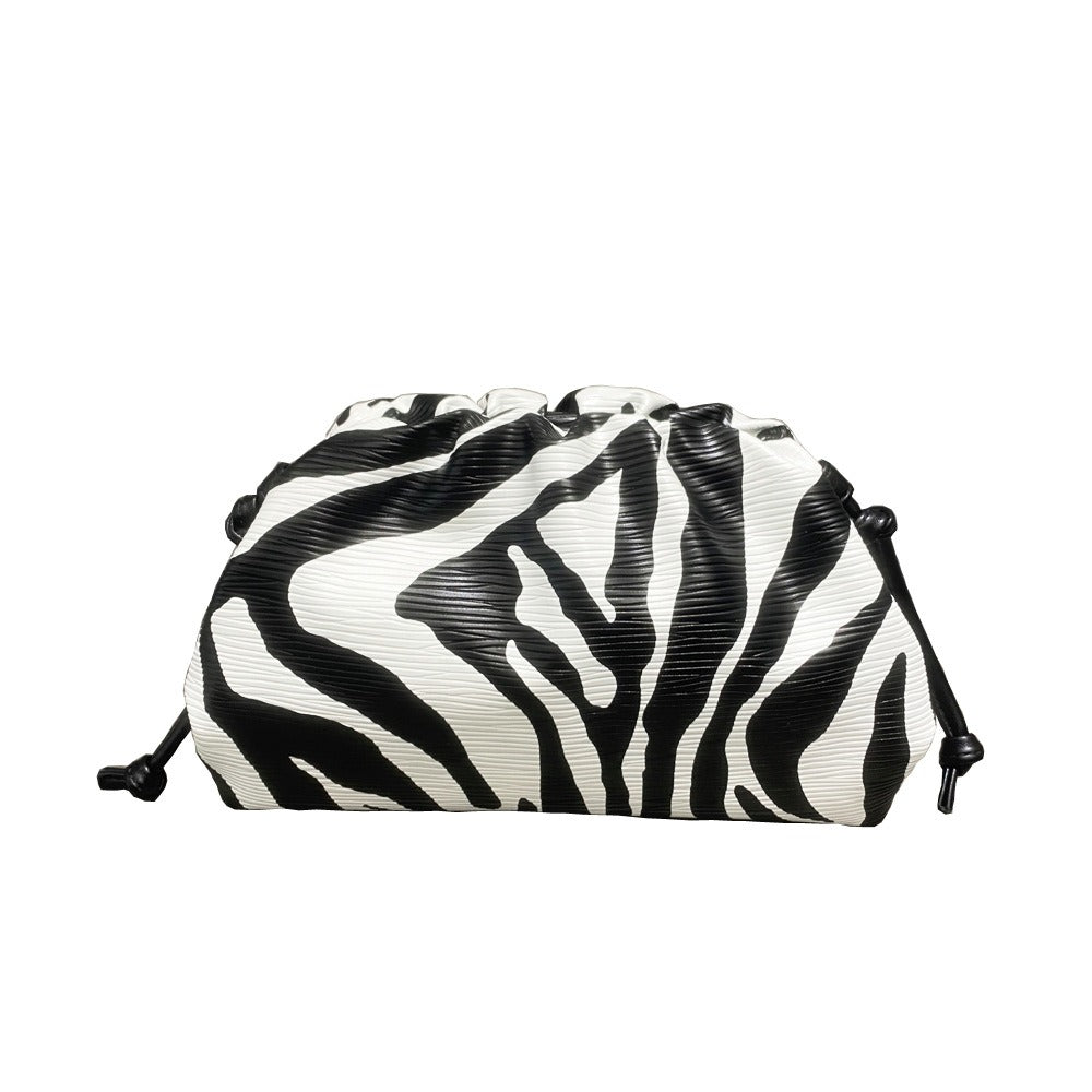 Cloud Bag Zebra Pattern Single Shoulder Crossbody Bag Small Bag Handheld Banquet Bag