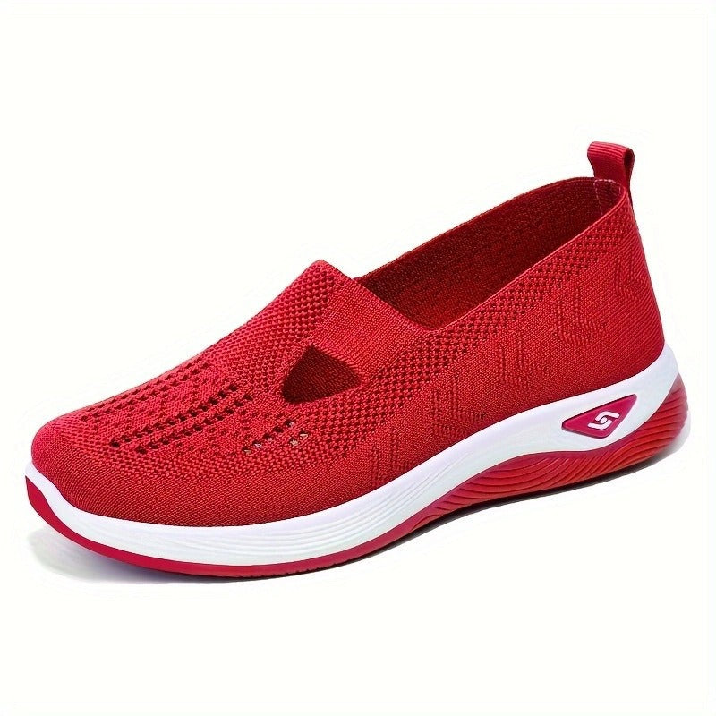 Women's breathable and comfortable soft soled casual one foot mesh shoes