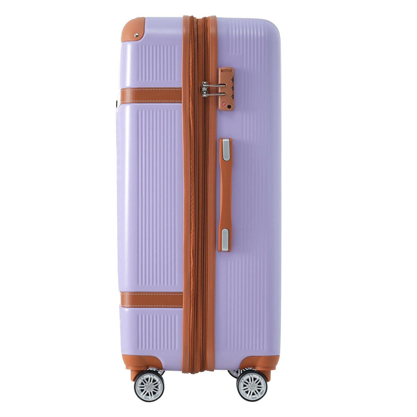 Hardshell Luggage Sets 3 Piece double spinner 8 wheels Suitcase with TSA Lock Lightweight 20''24''28'' Lilac + ABS