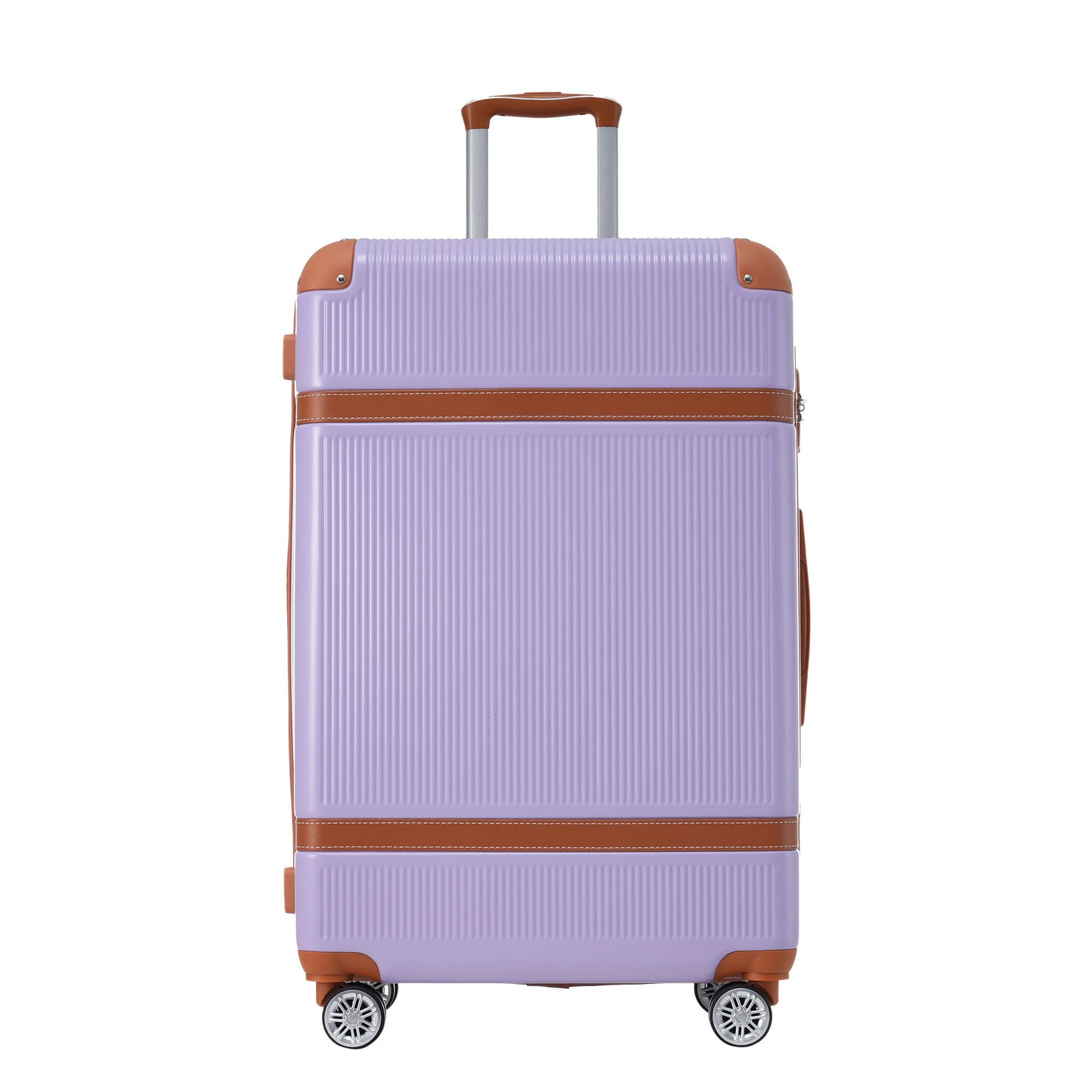 Hardshell Luggage Sets 3 Piece double spinner 8 wheels Suitcase with TSA Lock Lightweight 20''24''28'' Lilac + ABS