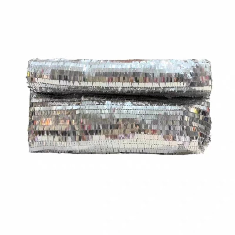 Women silver evening clutch Bag shining Party Wedding purse Bag silver black