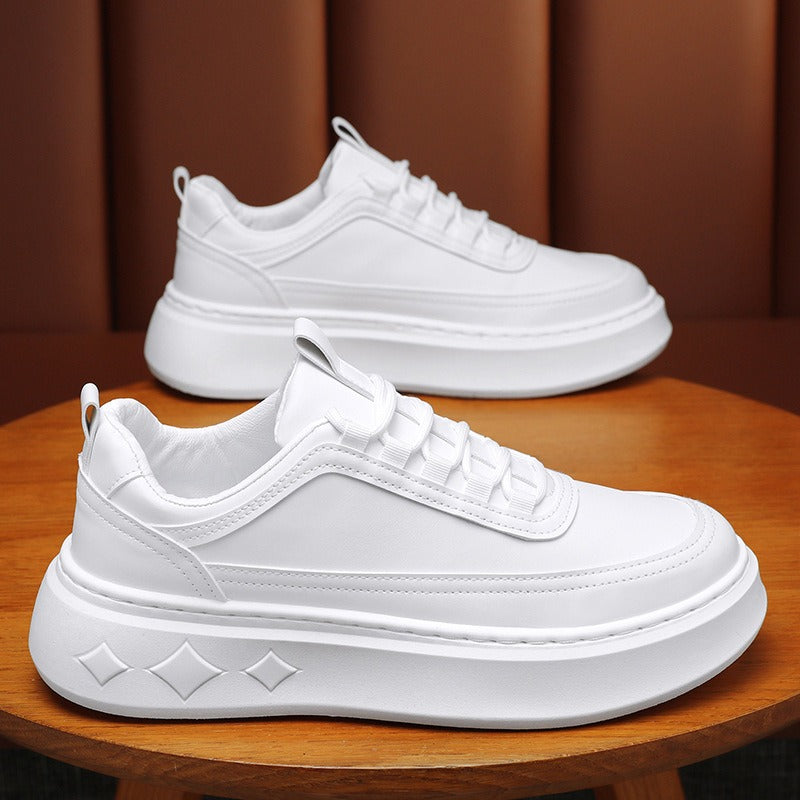 Men's new breathable shoes, men's trendy and versatile thick soled sports shoes, casual shoes, board shoes, white shoes