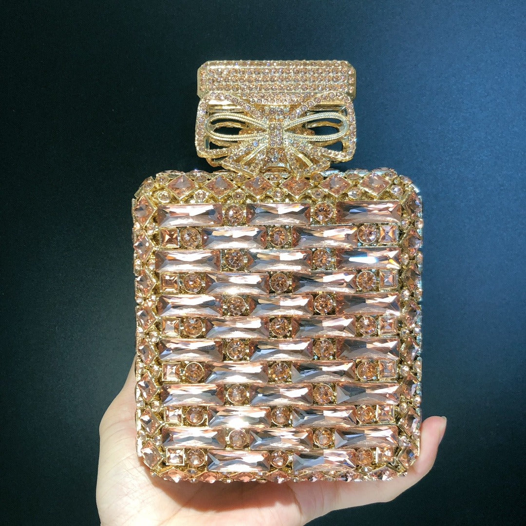 Perfume bottle with diamond hand bag Crystal Bag