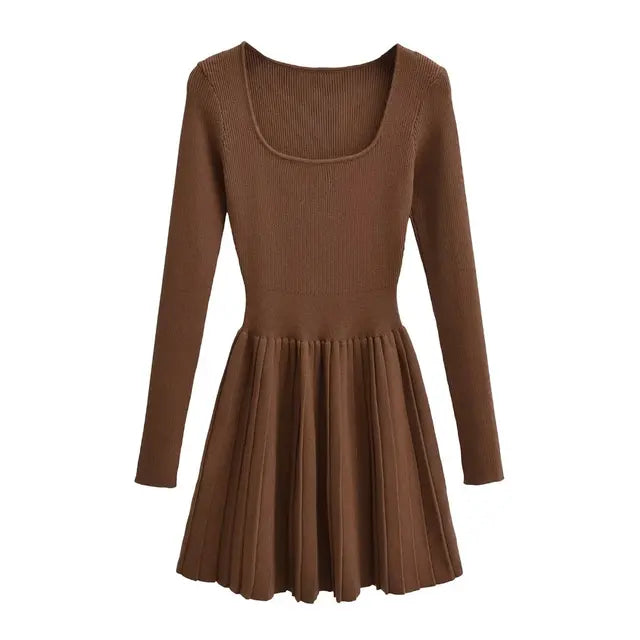 Knit Dresses for Formal Occasions Mini Party Dress Elegant and Beautiful Women's Dresses Slim Fit Long Sleeve Dress