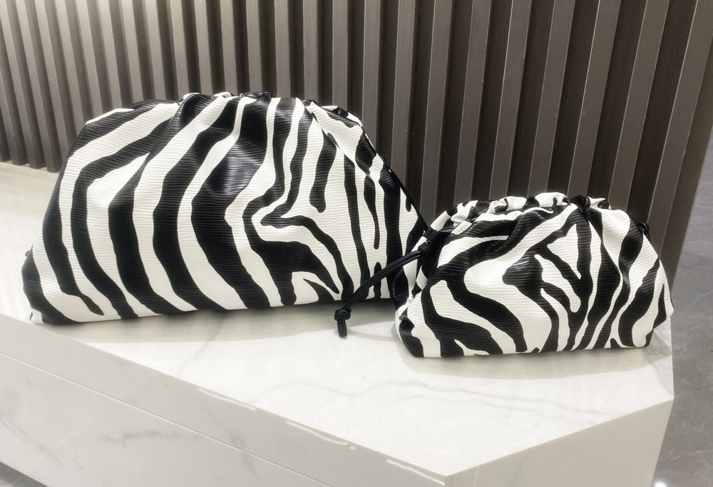 Cloud Bag Zebra Pattern Single Shoulder Crossbody Bag Small Bag Handheld Banquet Bag