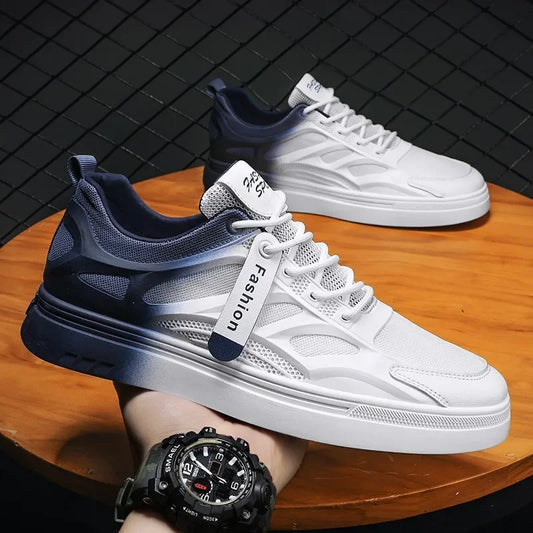 Fashion Men Casual Shoes Spring Men Sneakers Men Vulcanize Shoes White All-match Shoes Male Flats Lace-up Platform Tennis Shoes