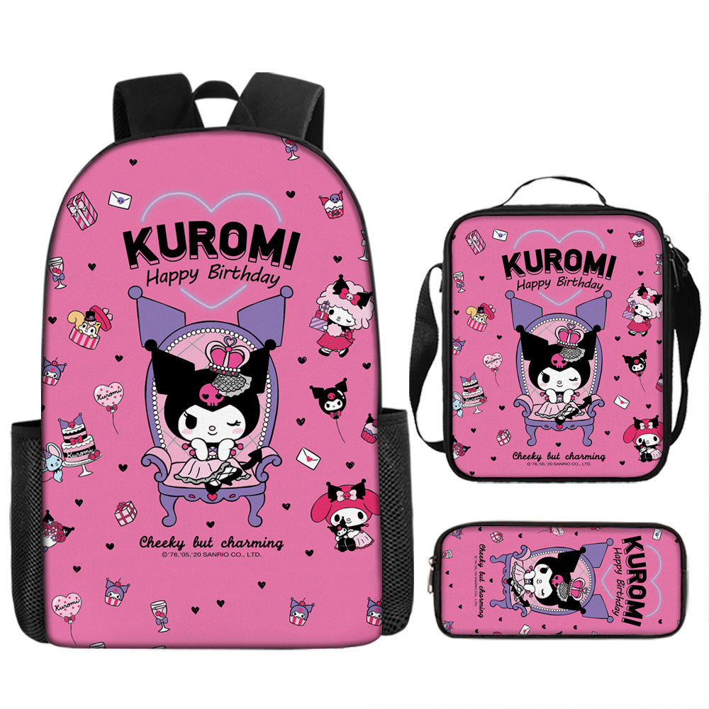 New Cartoon School Bag Printing Custom Bookbag High Quality Backpack Pencil Cases Kids Bags For Girls