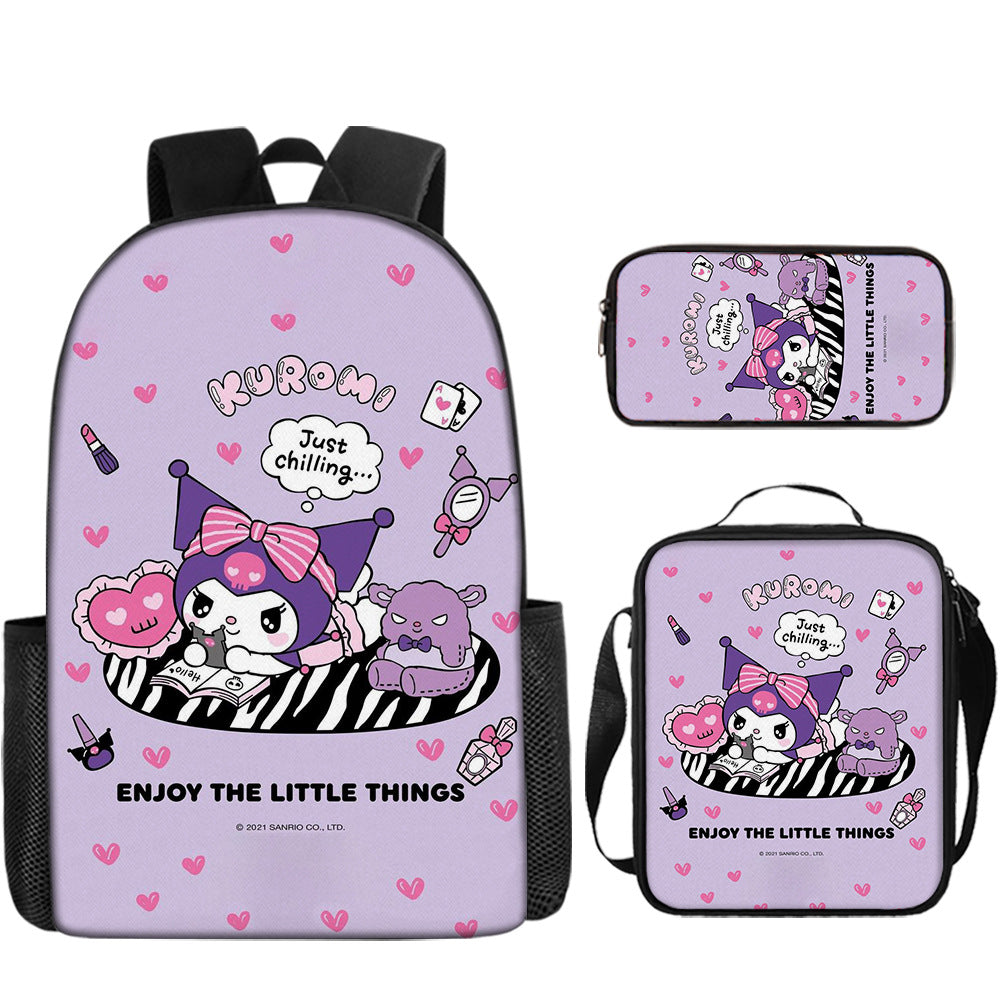 New Cartoon School Bag Printing Custom Bookbag High Quality Backpack Pencil Cases Kids Bags For Girls