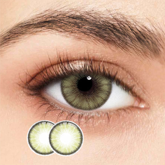 1Pair FDA Certificate Eyes Beautiful Pupil Colorful Girl Cosplay Contact Lenses  Purely green