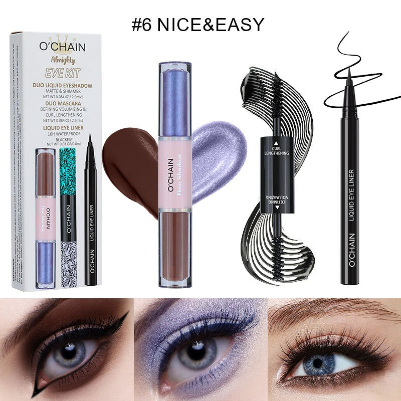 O'CHAI NMascara, long, thick, curling eyeliner, ultra-fine waterproof, non-smudge liquid eyeshadow