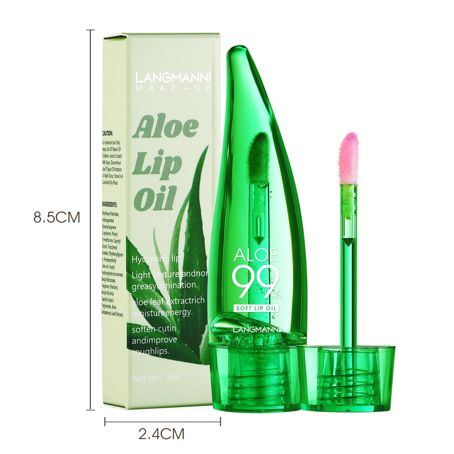 langmannni  Aloe vera lip gloss, temperature-sensitive color-changing lip glaze, moisturizing and protective lipstick, lip oil