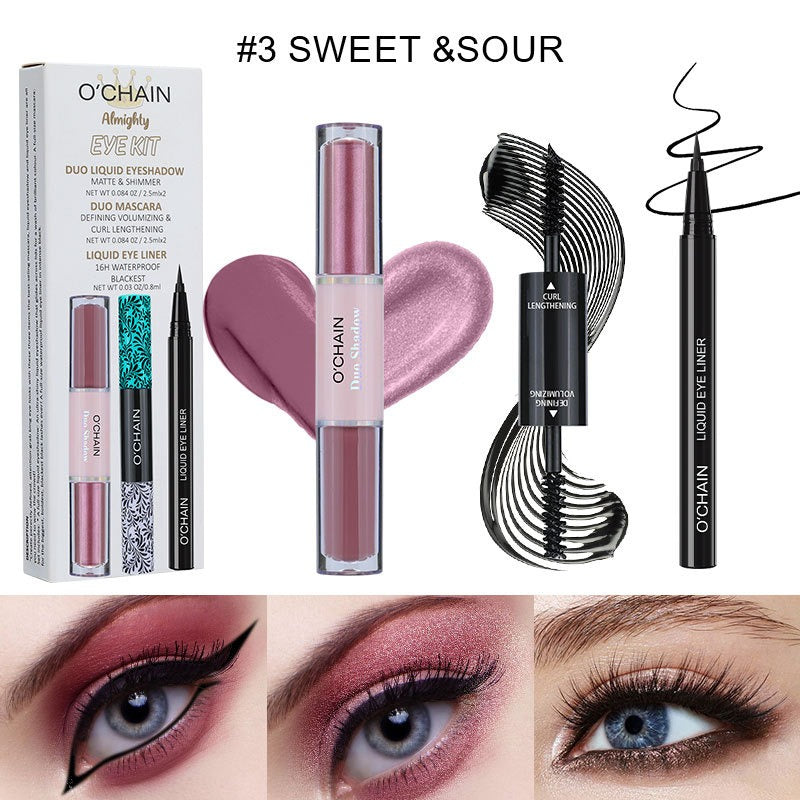 O'CHAI NMascara, long, thick, curling eyeliner, ultra-fine waterproof, non-smudge liquid eyeshadow