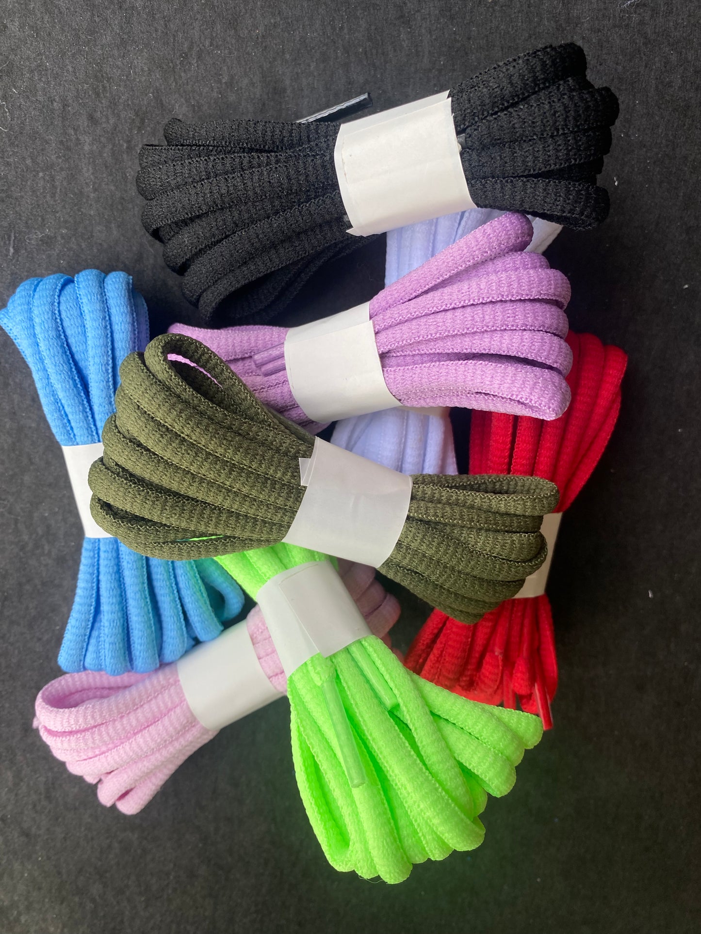 8 pairs of 8-color shoelaces - semi-circular