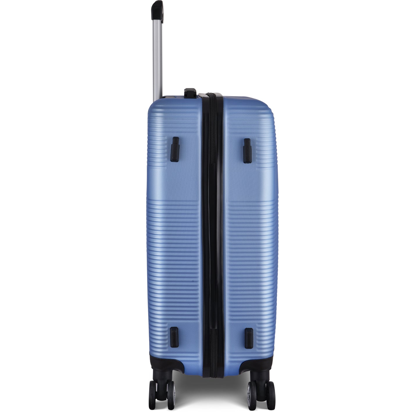 3 Piece Luggage with TSA Lock ABS, Durable Luggage Set, Spinner Wheels Cross Stripe Luggage Sets 20in/24in /28in Light Blue