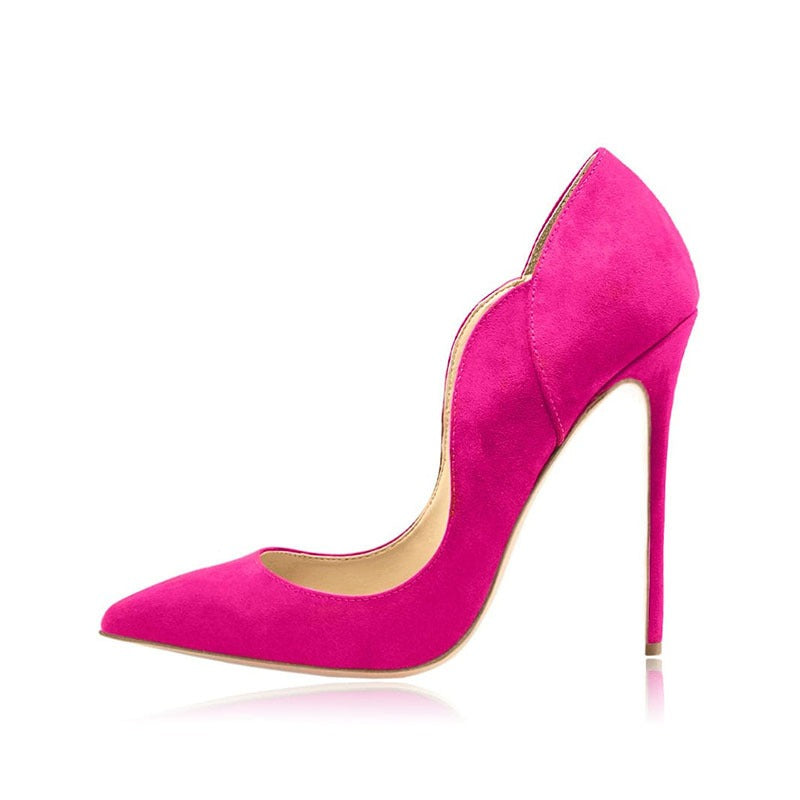 Pointed shallow cut hoodie slim heel ultra-high heel sexy single shoe color blocking women's shoes