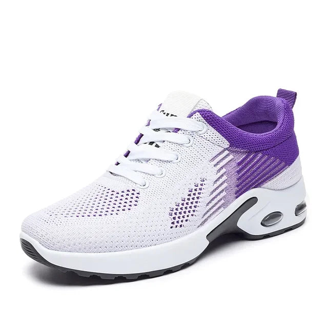 New Running Shoes Ladies Breathable Sneakers Summer Light Mesh Air Cushion Women's Sports Shoes Outdoor Lace Up Training Shoes